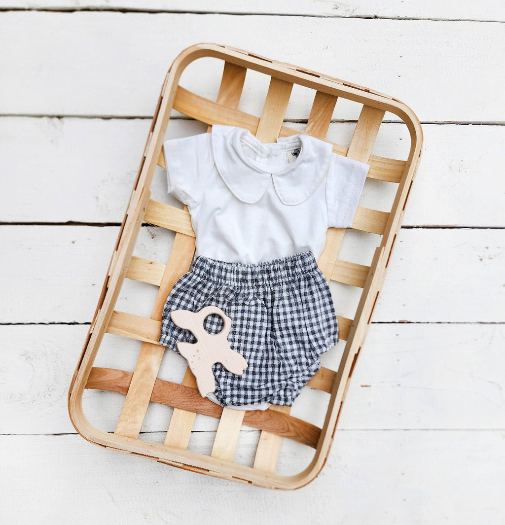 Blouse & Gingham Bloomer Set