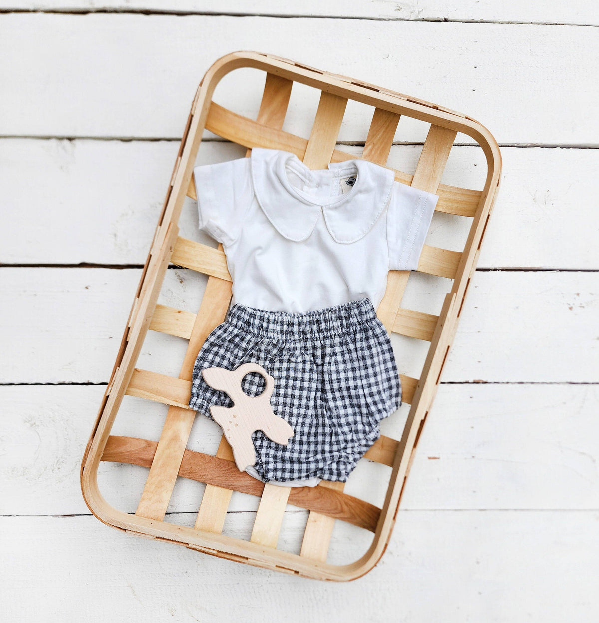 Blouse & Gingham Bloomer Set