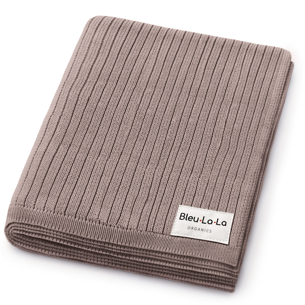 NEW! 100% Luxury Organic Cotton Ribbed Baby Swaddle Blanket