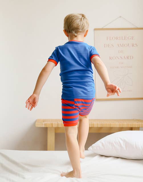 Blue Crab Short Sleeve Pajama Set
