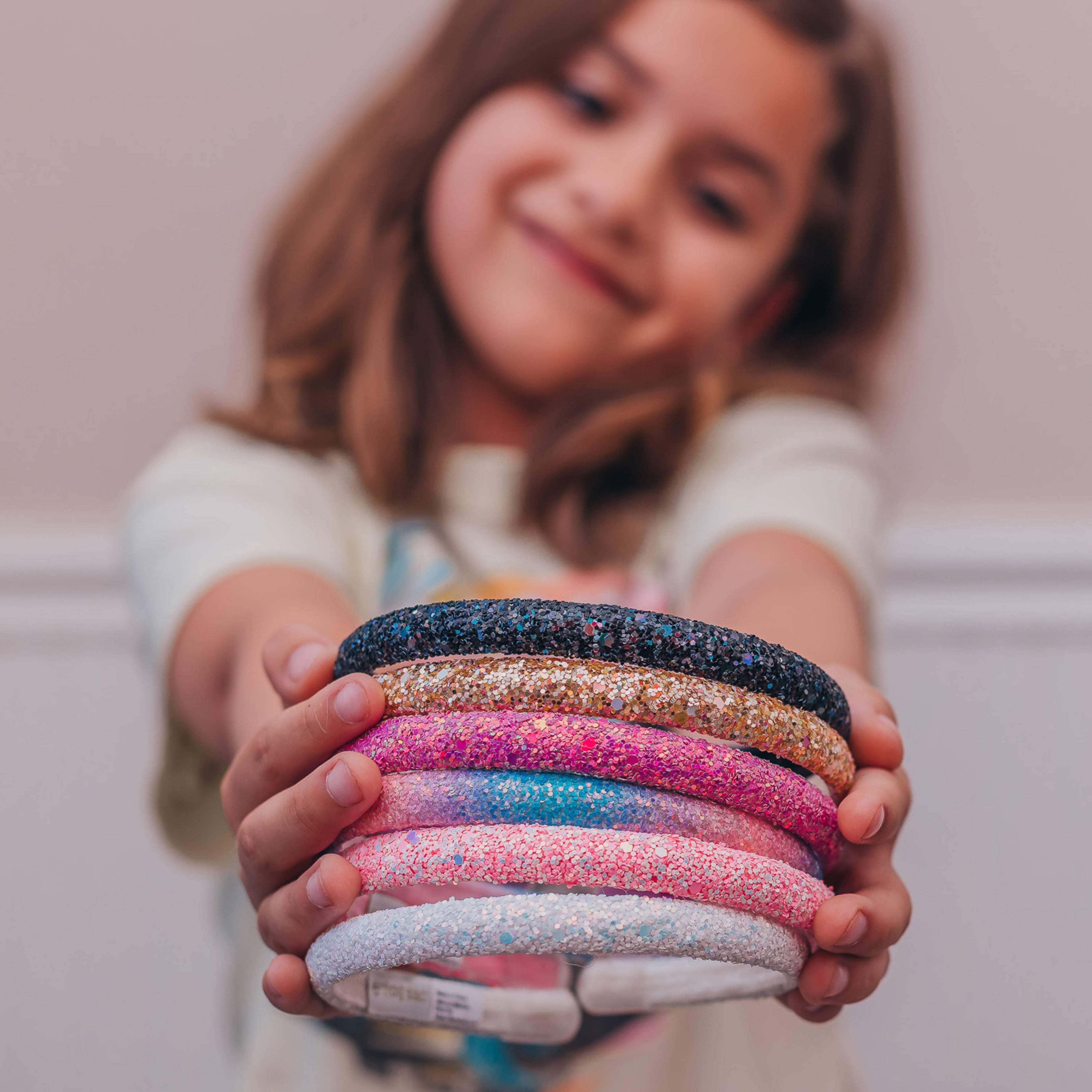 Glitter Headband - Thin Hairbands for Kids