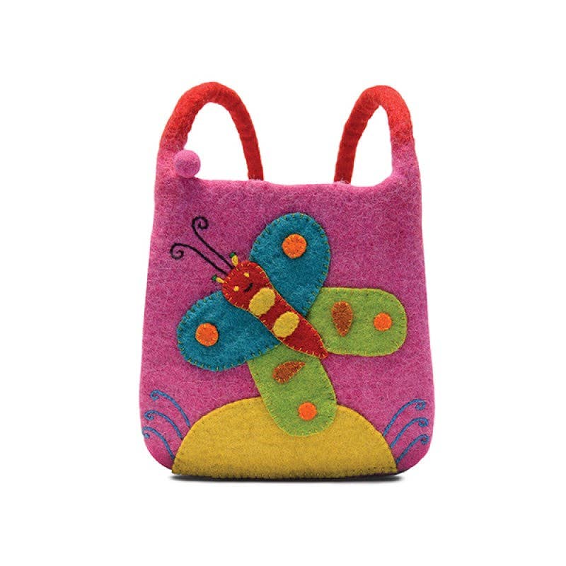Butterfly Felted Cross Body Kids Bag
