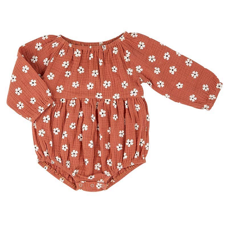 Long Sleeve Romper - Floral 6