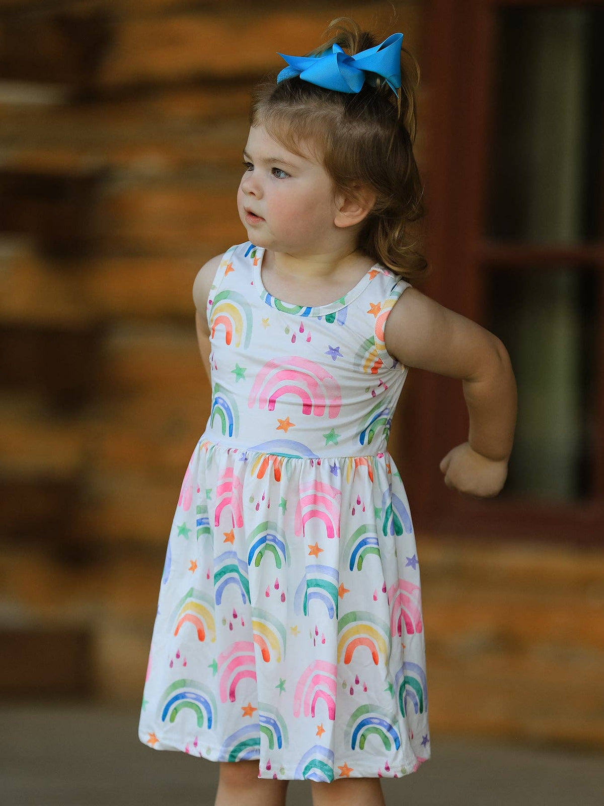 Rainbow Star Colorful 3-Piece Dress Set: 4-5Y