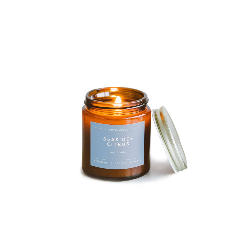 Seaside + Citrus - Mini Amber Jar Soy Candle