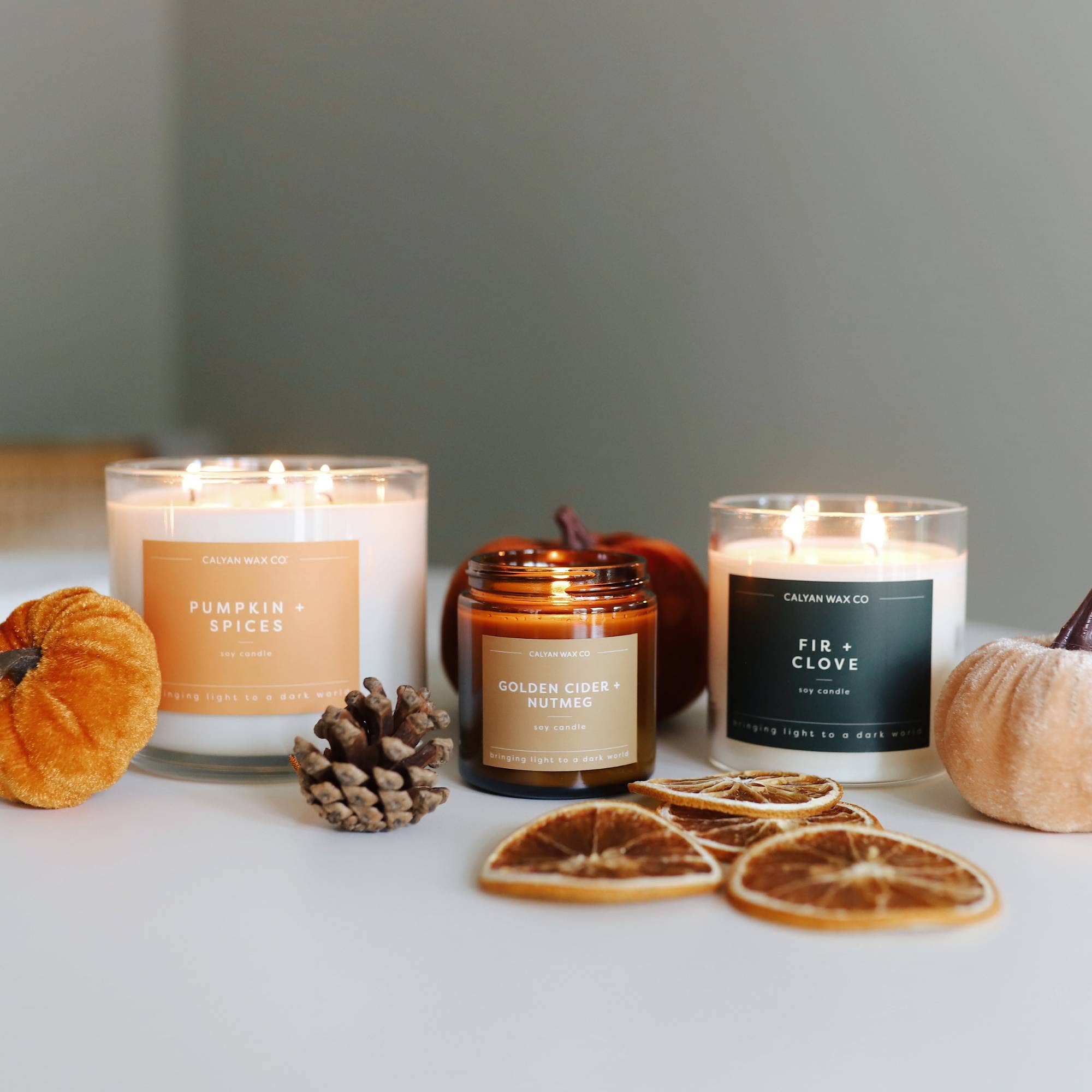 Golden Cider + Nutmeg - Mini Amber Jar Soy Candle