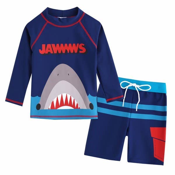 Jaws King Long Sleeve Swimsuit Set