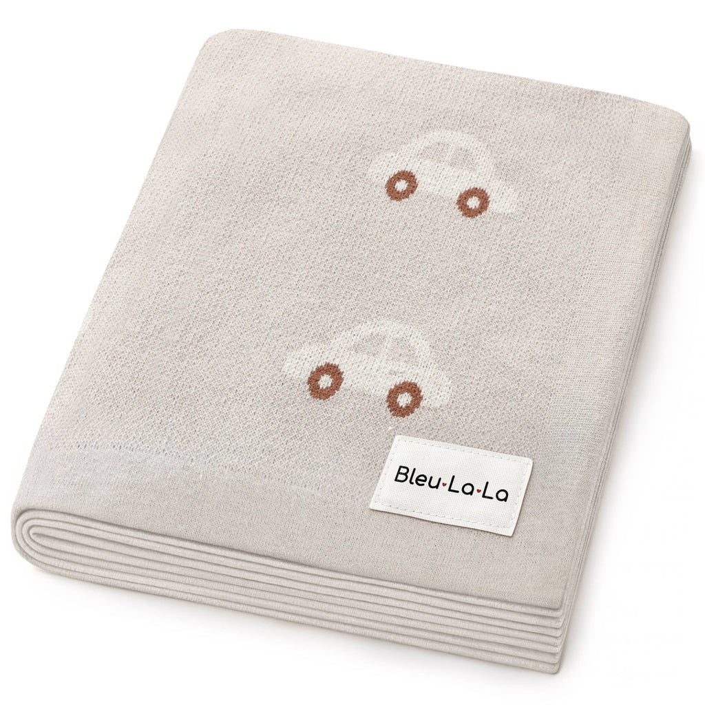 100% Luxury Cotton Receiving Swaddle Baby Blanket - Cars