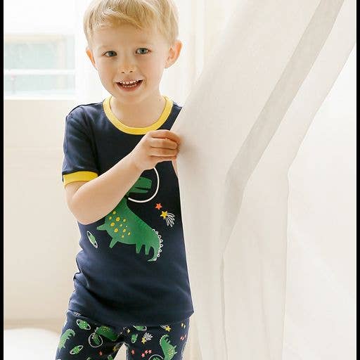Space Dino  Short Sleeve Pajama Set