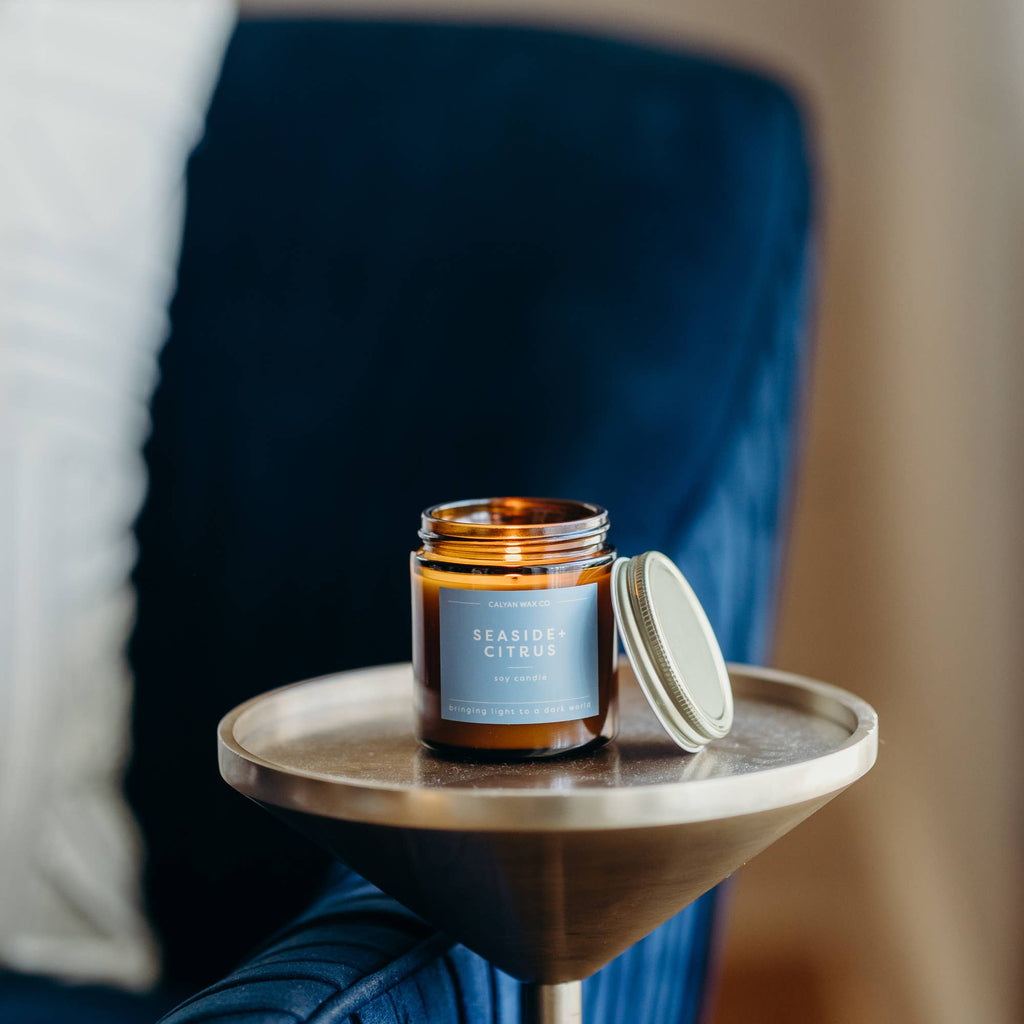 Seaside + Citrus - Mini Amber Jar Soy Candle