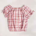 Tonal Plaid Tiered Top