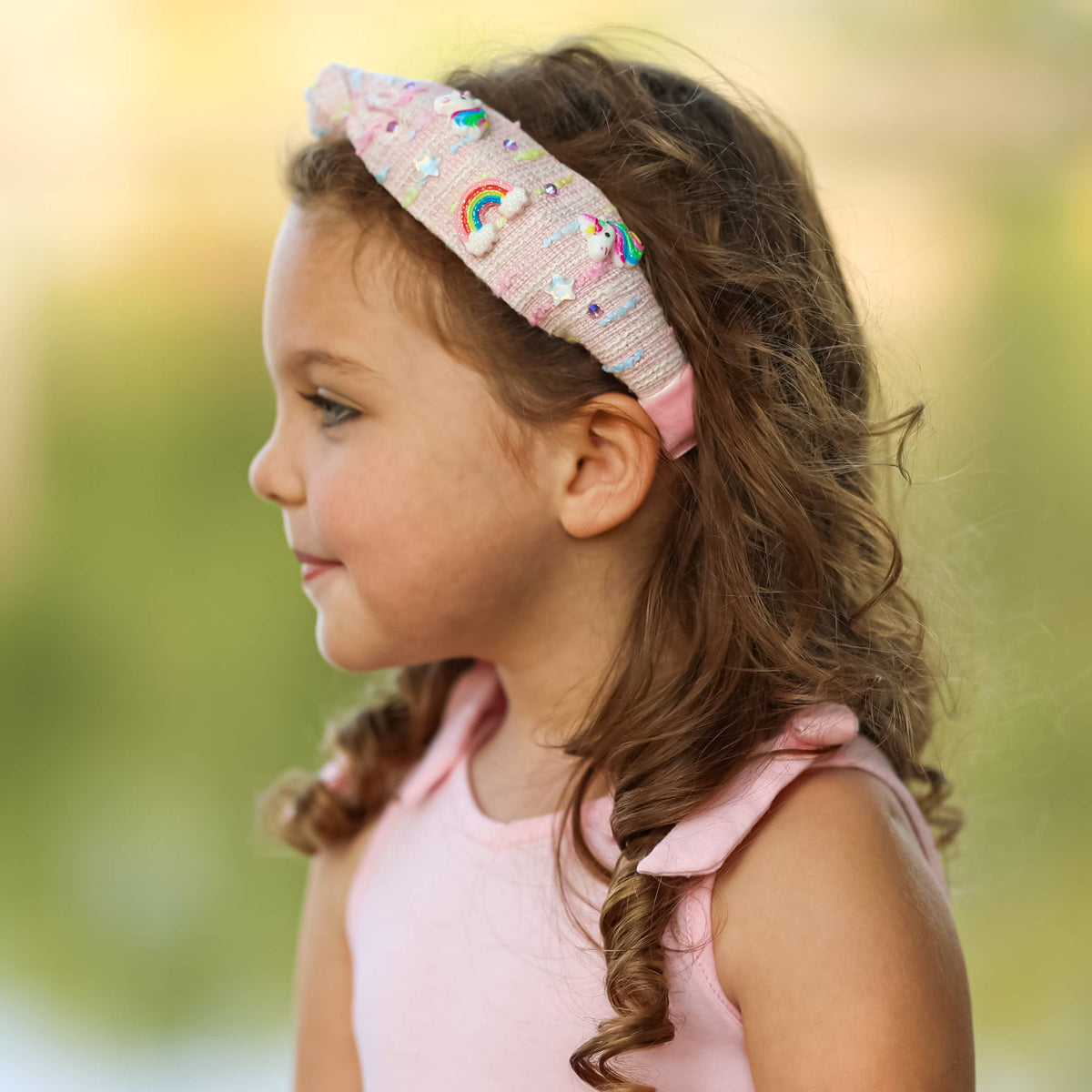 Unicorn Knotted Headband - Rainbow Knot Hair Band for Kids