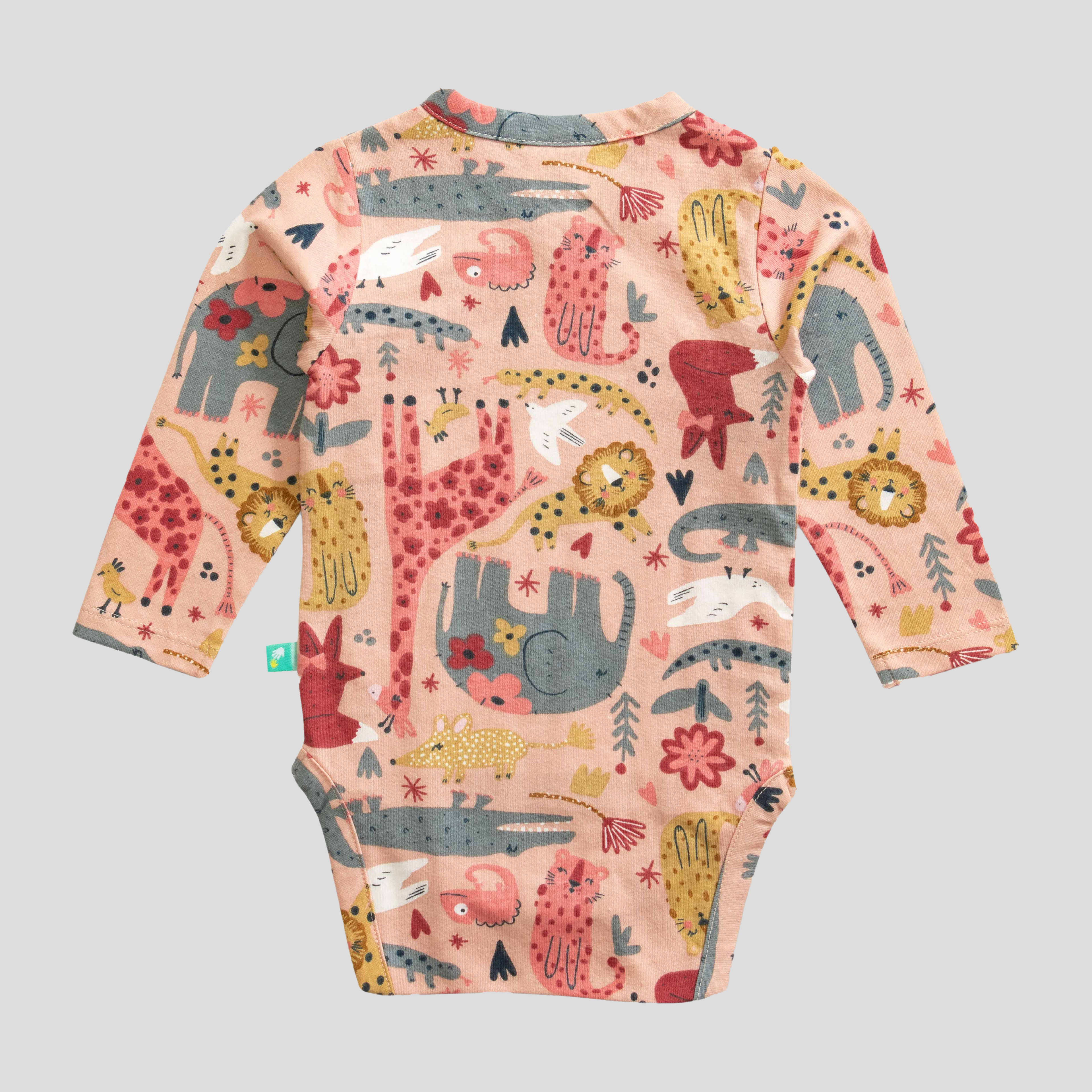 Animal Themed Full Sleeve Onesie Set for Baby Girl