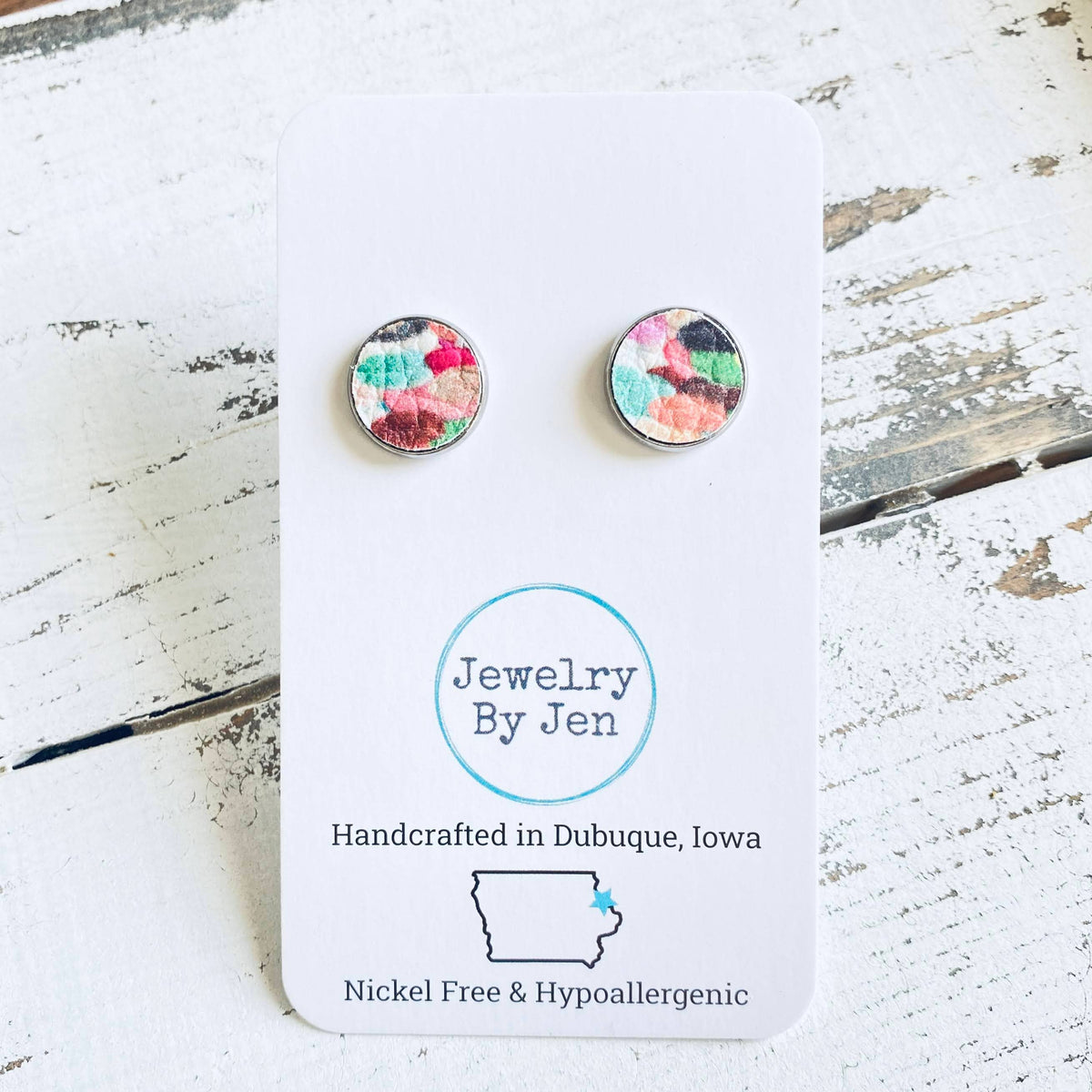 Stud Earrings: Confetti Splash