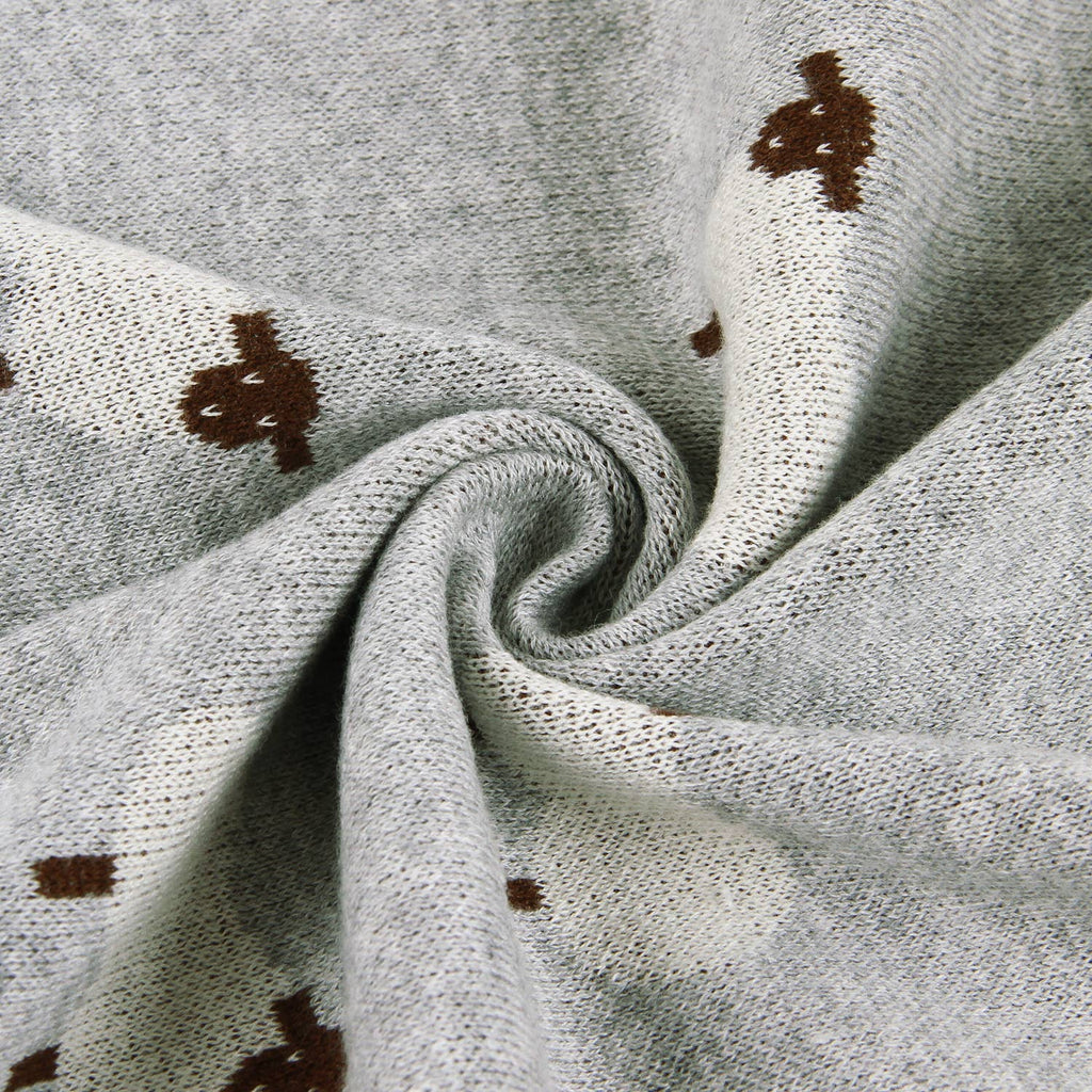 100% Luxury Cotton Receiving Swaddle Baby Blanket - Sheep