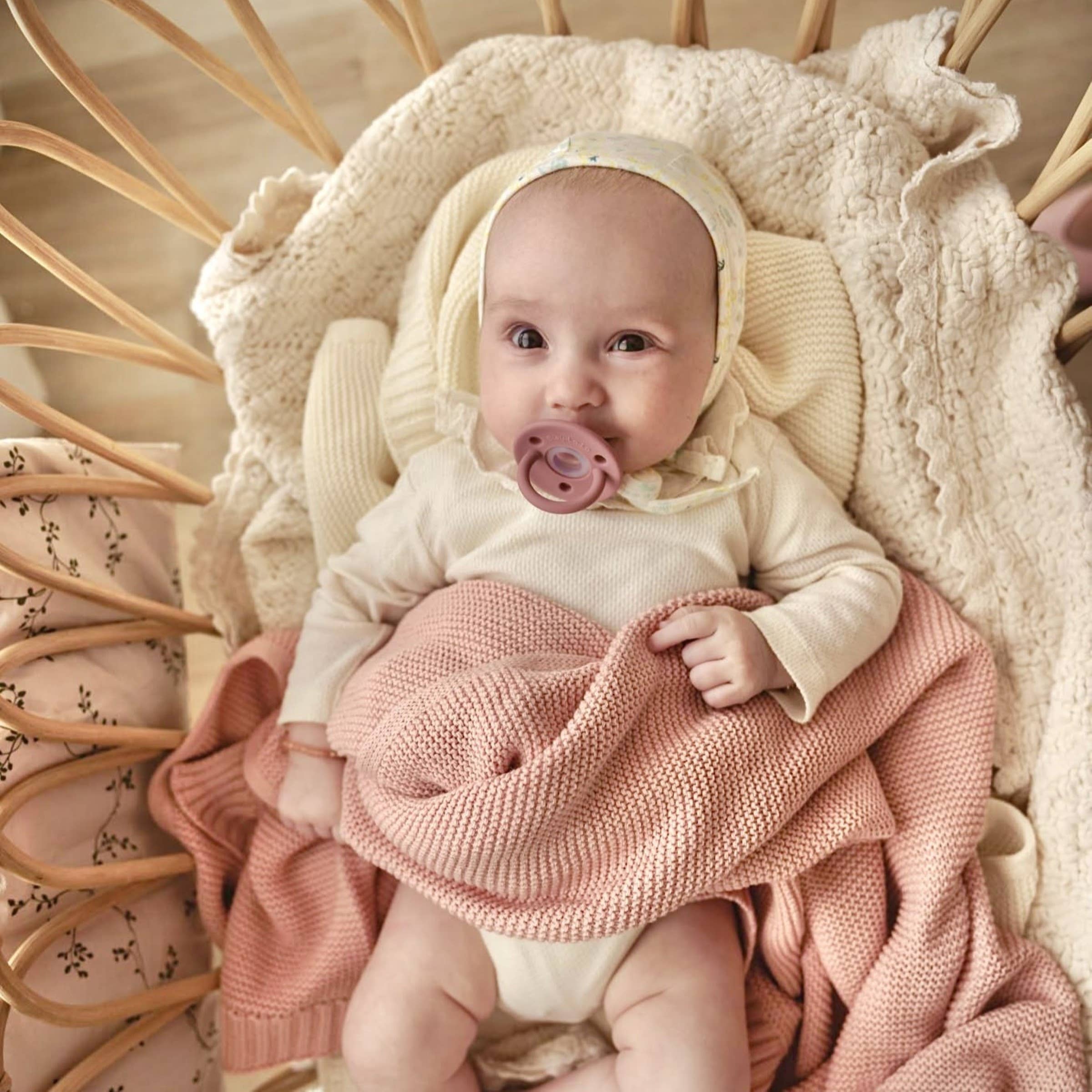 Heritage Knit 100% Organic Cotton Swaddle Baby Blanket