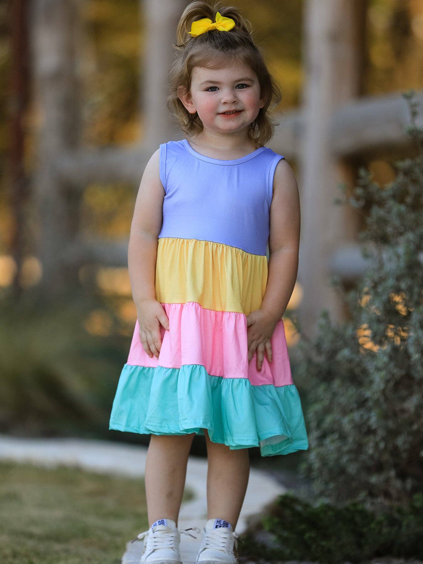 Rainbow Star Colorful 3-Piece Dress Set: 4-5Y