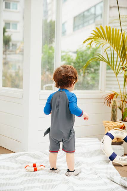 Baby Swimsuit Baby Jaws_White