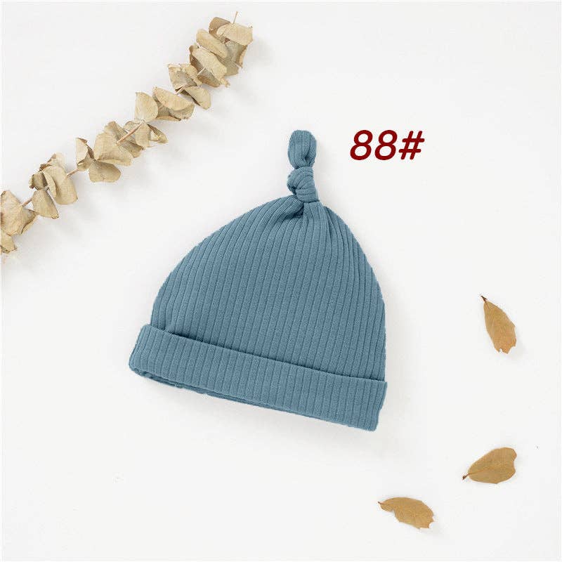 Baby Cotton Beanie Hat for 0-6 Months - All-Season Soft Cap