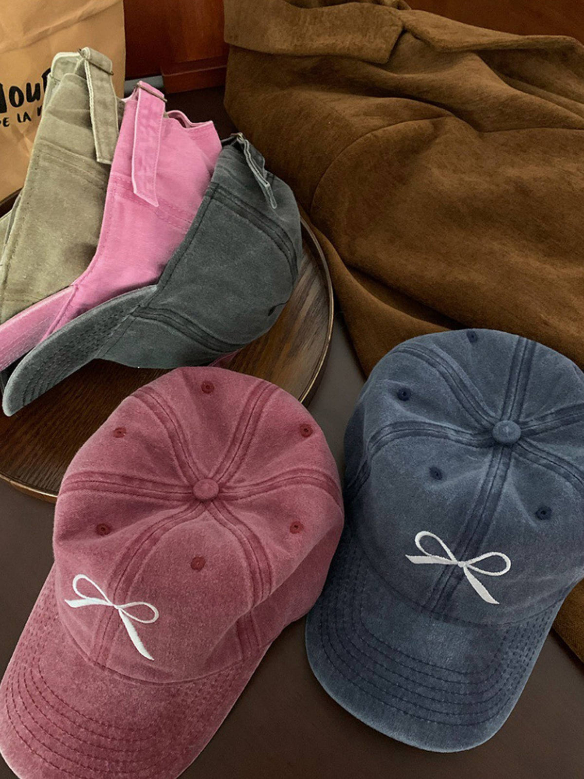 Bow Embroidered Baseball Cap