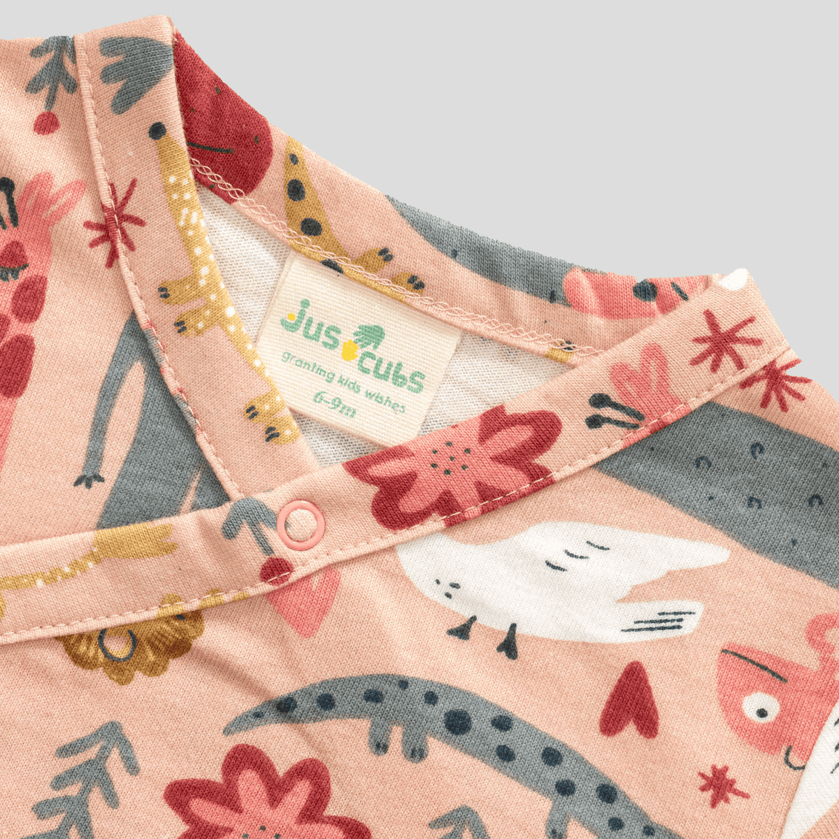 Animal Themed Full Sleeve Onesie Set for Baby Girl