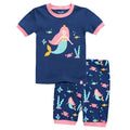 Mermaid Navy Short Sleeve Pajama Set