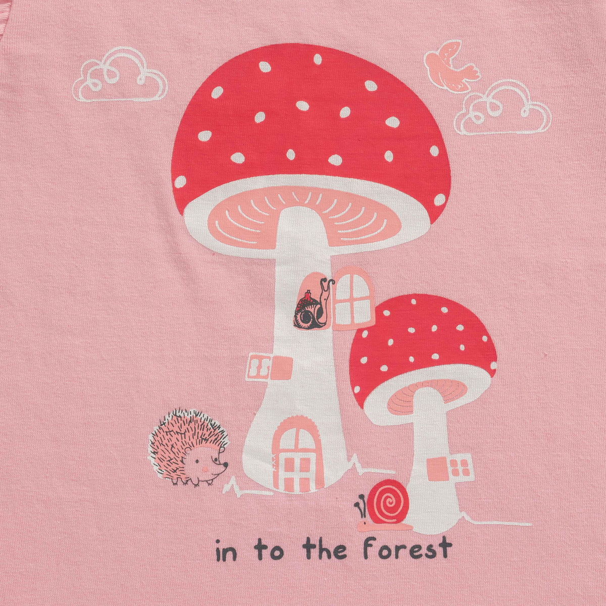 Mushroom House Ruffled Tee & Shorts Set for Toddler