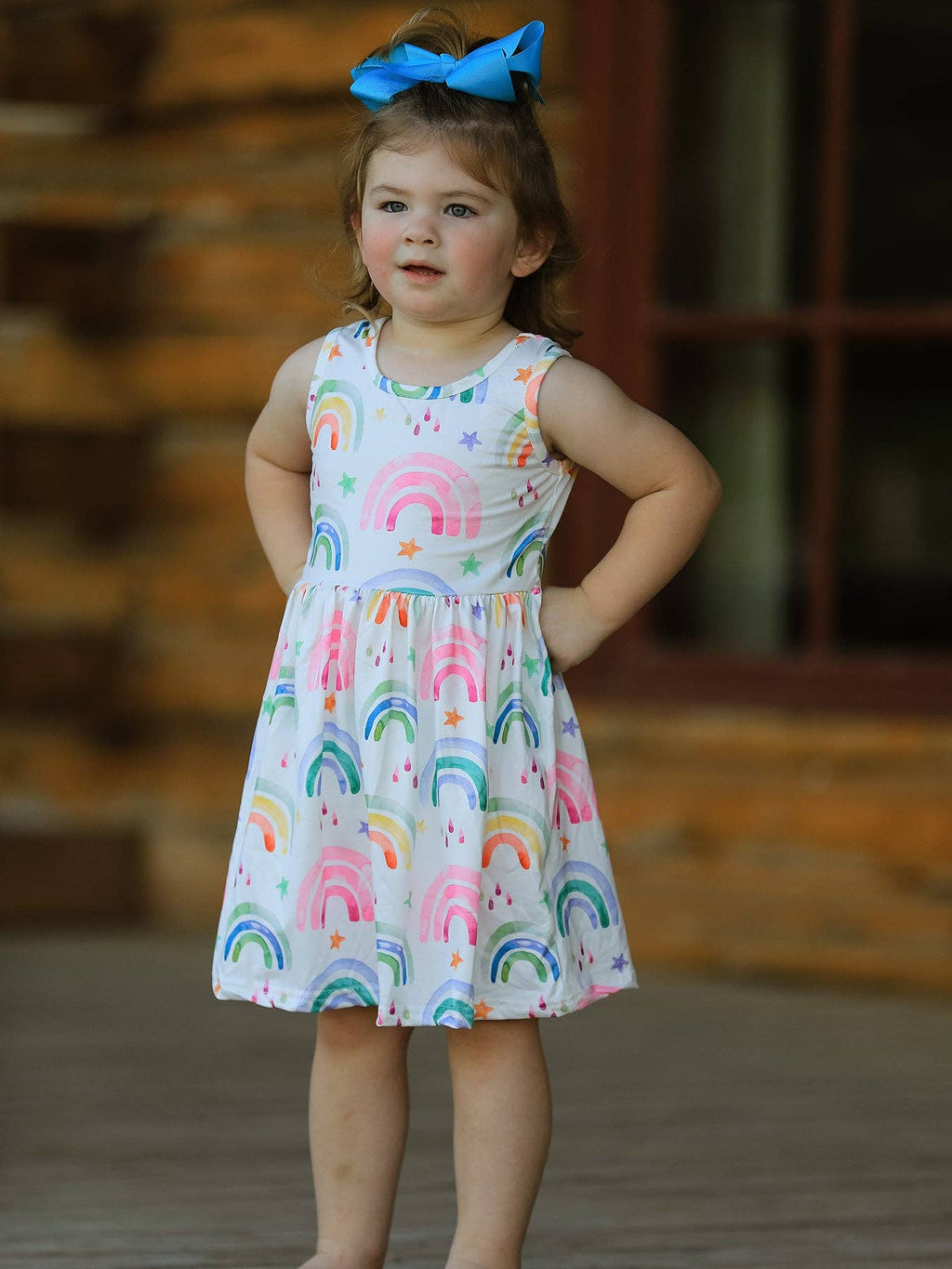 Rainbow Star Colorful 3-Piece Dress Set: 4-5Y