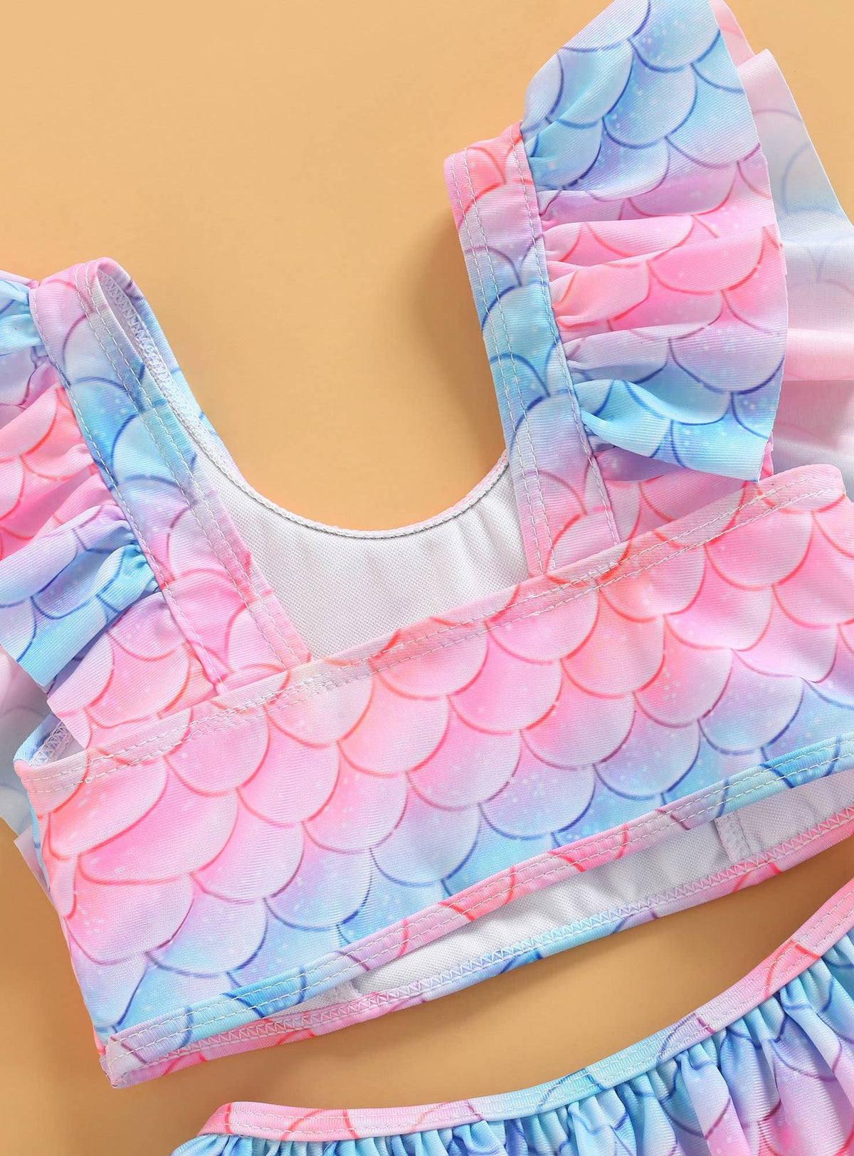 Blue-Pink Ice-Cream 2pcs Girl Swimsuit