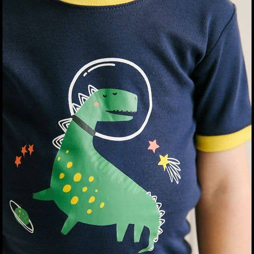 Space Dino  Short Sleeve Pajama Set