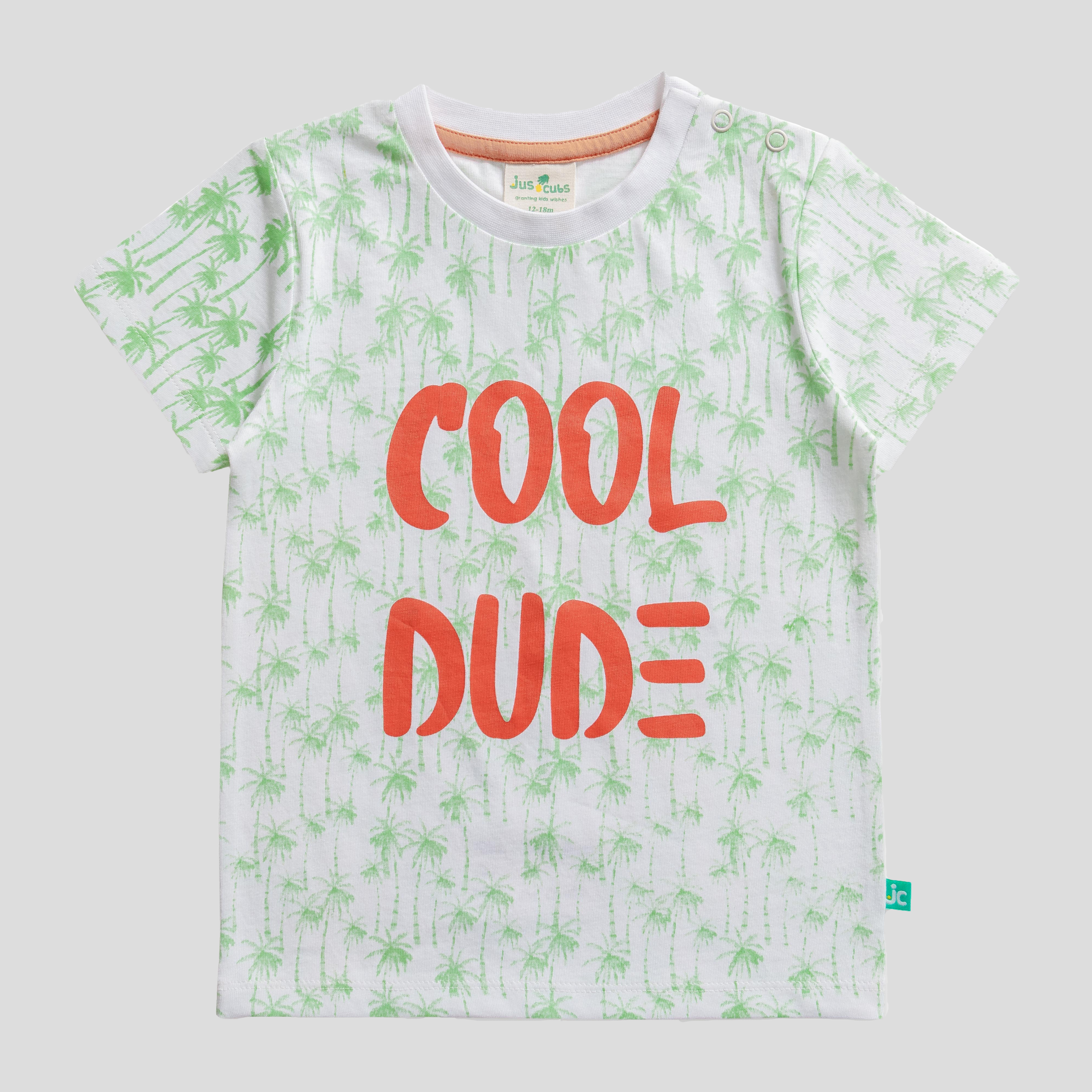 Cool Dude Green Tee & Shorts Set for Toddler Boys