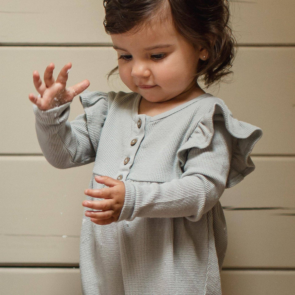 Organic Cotton Baby Girl Thermal Jumpsuit