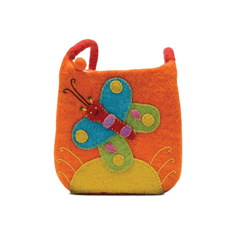 Butterfly Felted Cross Body Kids Bag