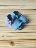 Baby Girls Chambray Ruffle Sandals
