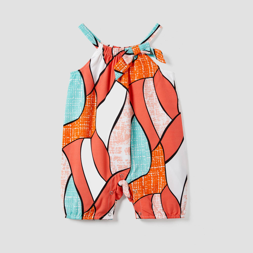 Baby Girl Geometrical Pattern Romper