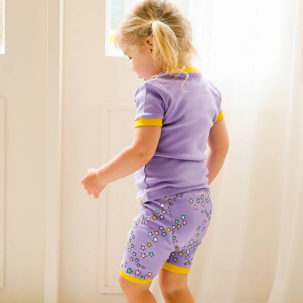 Purple Unicorn Short Sleeve Pajama Set