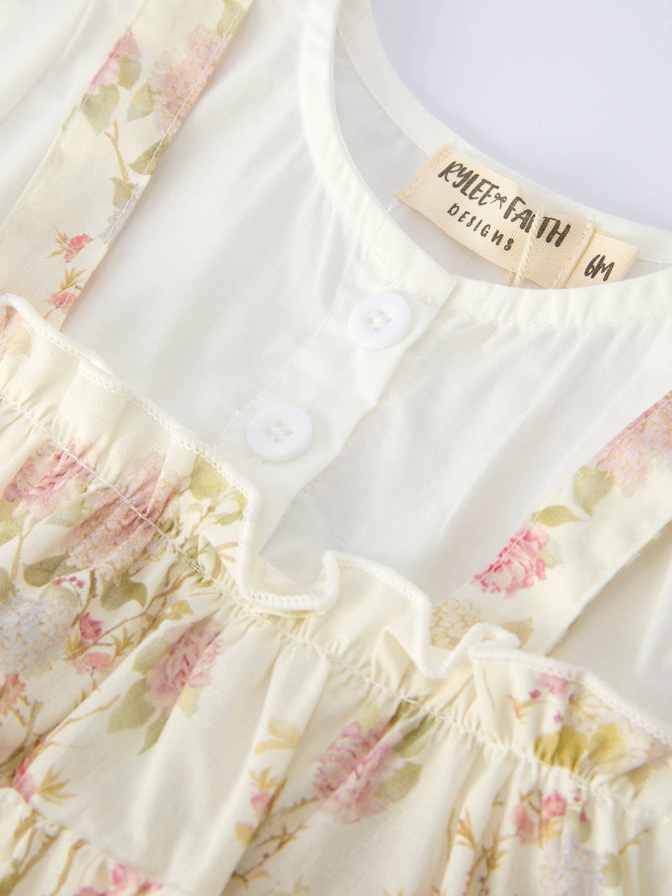 Floral Baby Girl Romper With Bow Ruffle And Hat