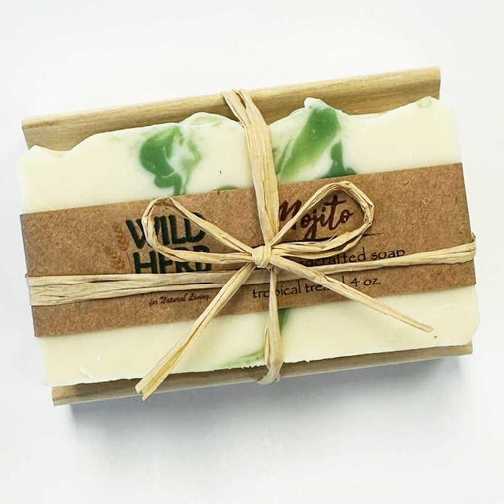Natural Soap Bar + Wood Dish | Unique Gift Set