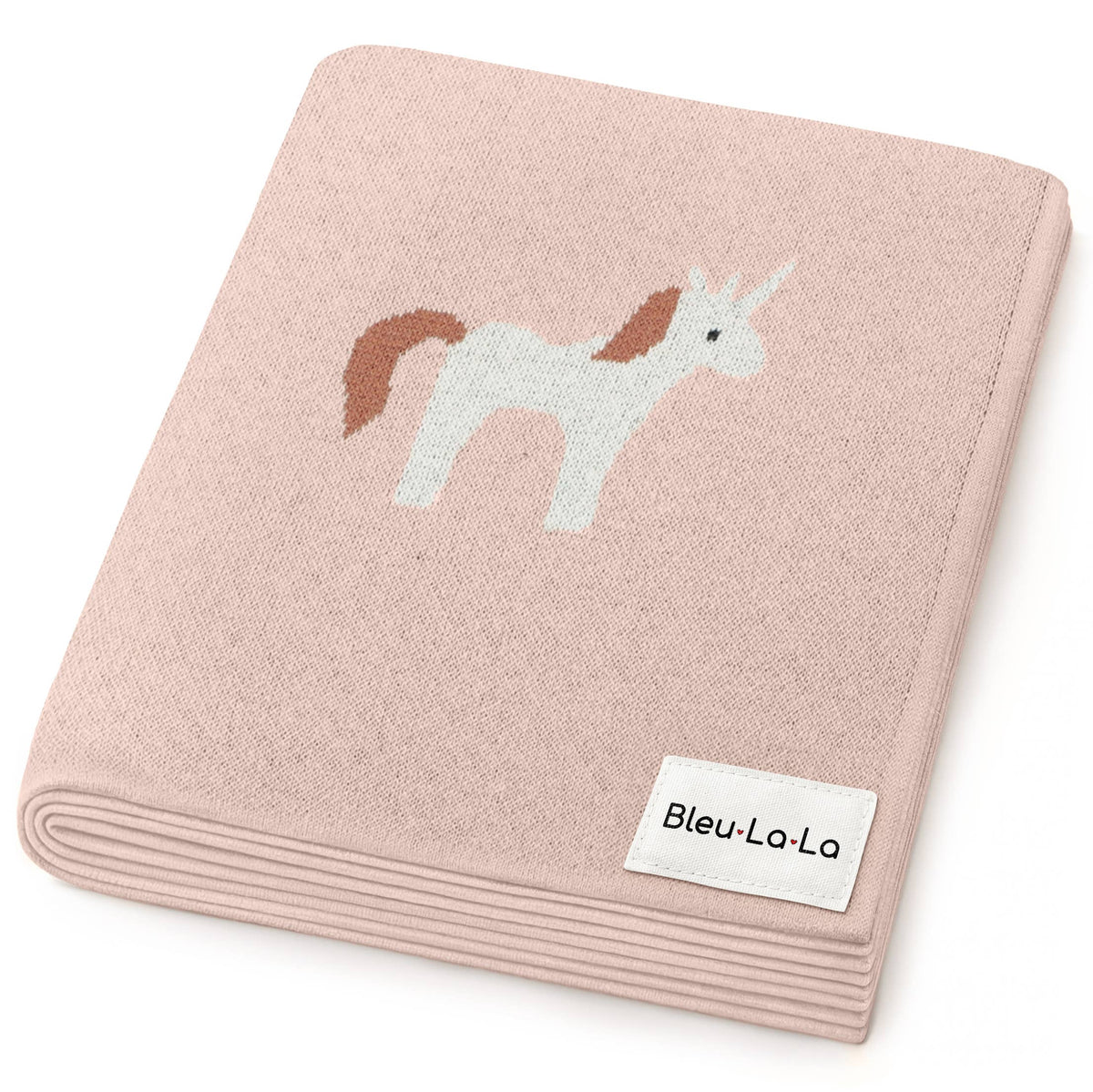 100% Luxury Cotton Swaddle Receiving Baby Blanket - Unicorn