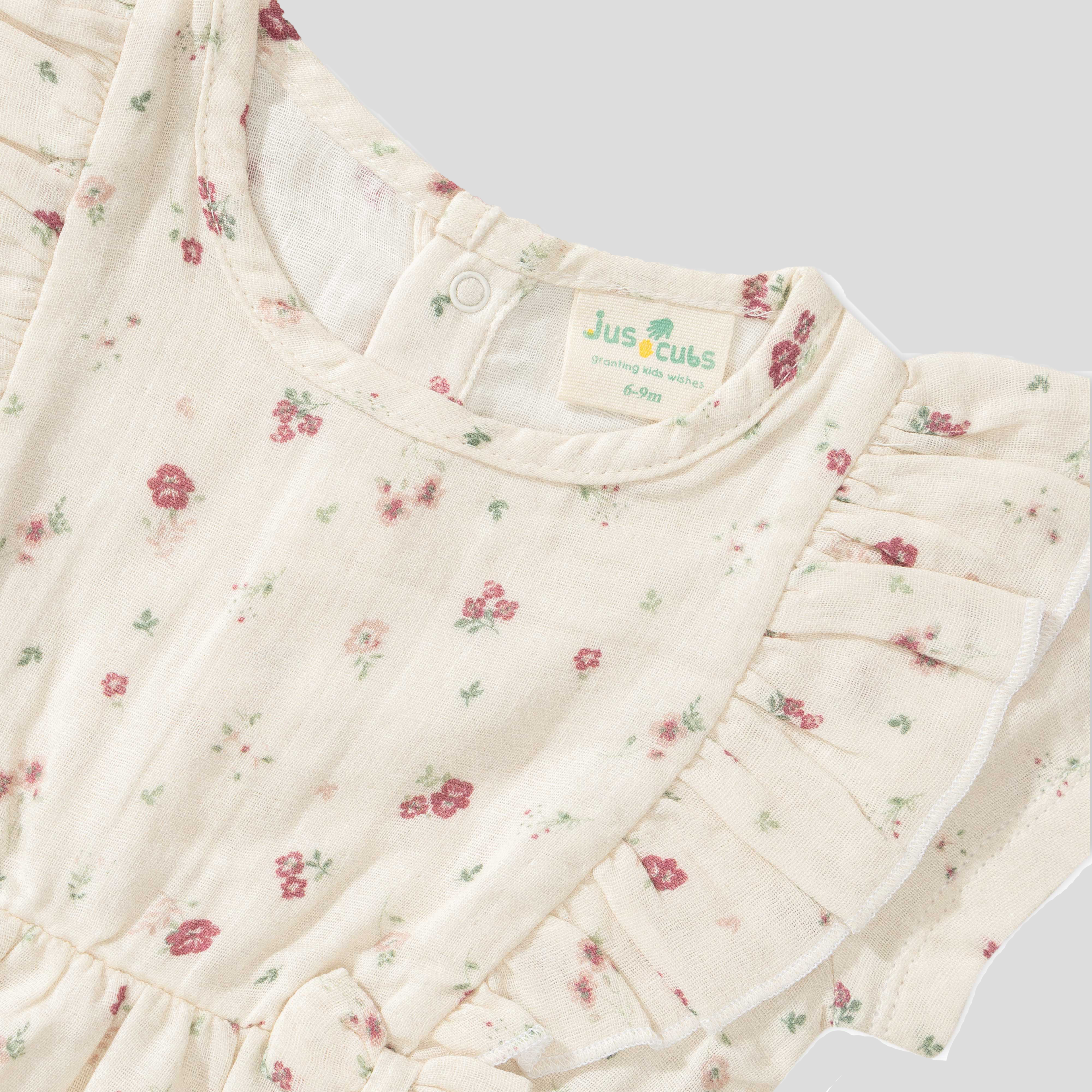 Ruffled Blooming Snug Fit Romper for Baby Girls