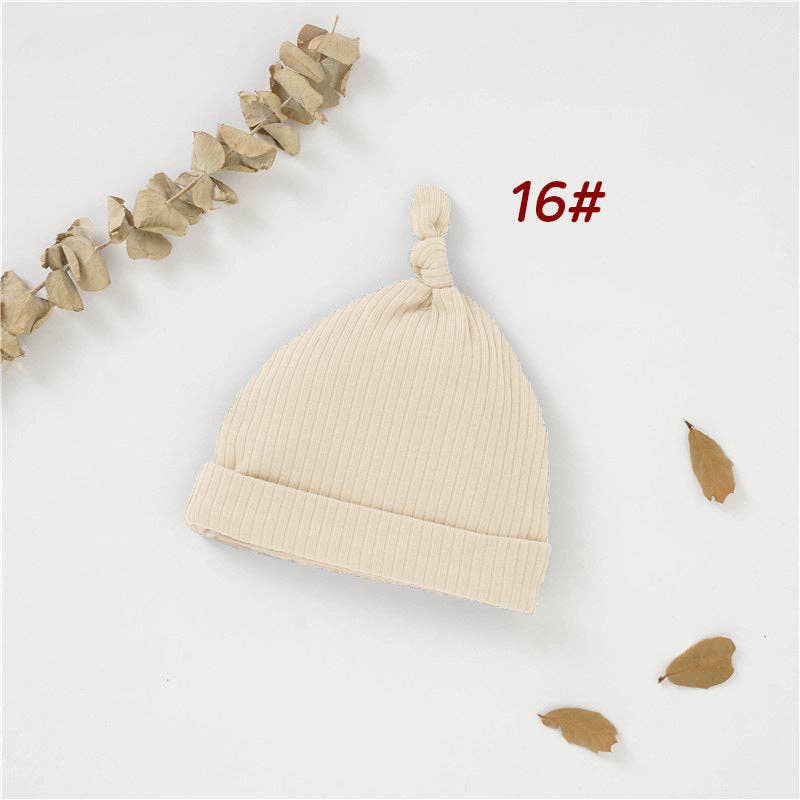 Baby Cotton Beanie Hat for 0-6 Months - All-Season Soft Cap