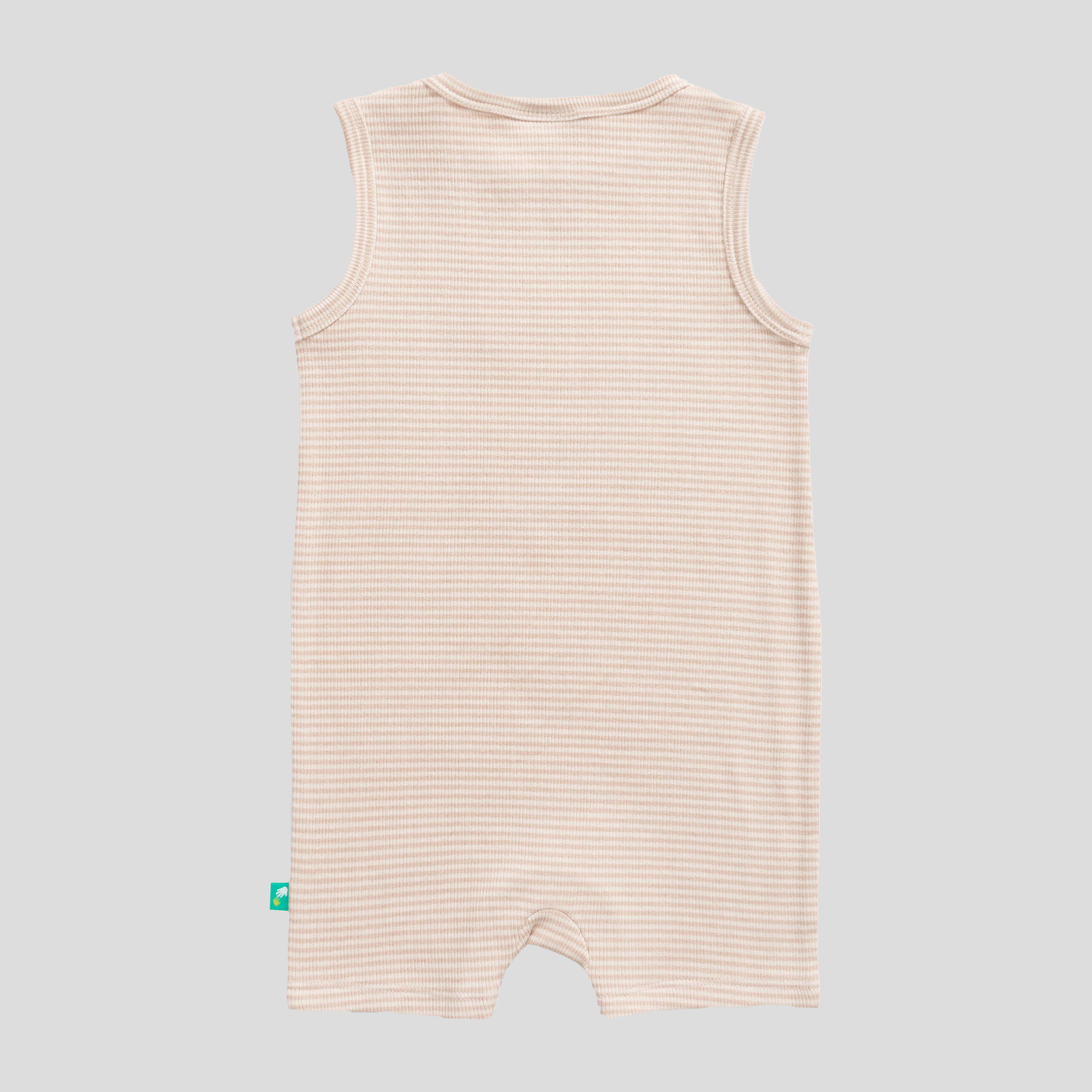 Sleeveless Striped & Printed Romper for Baby Boys