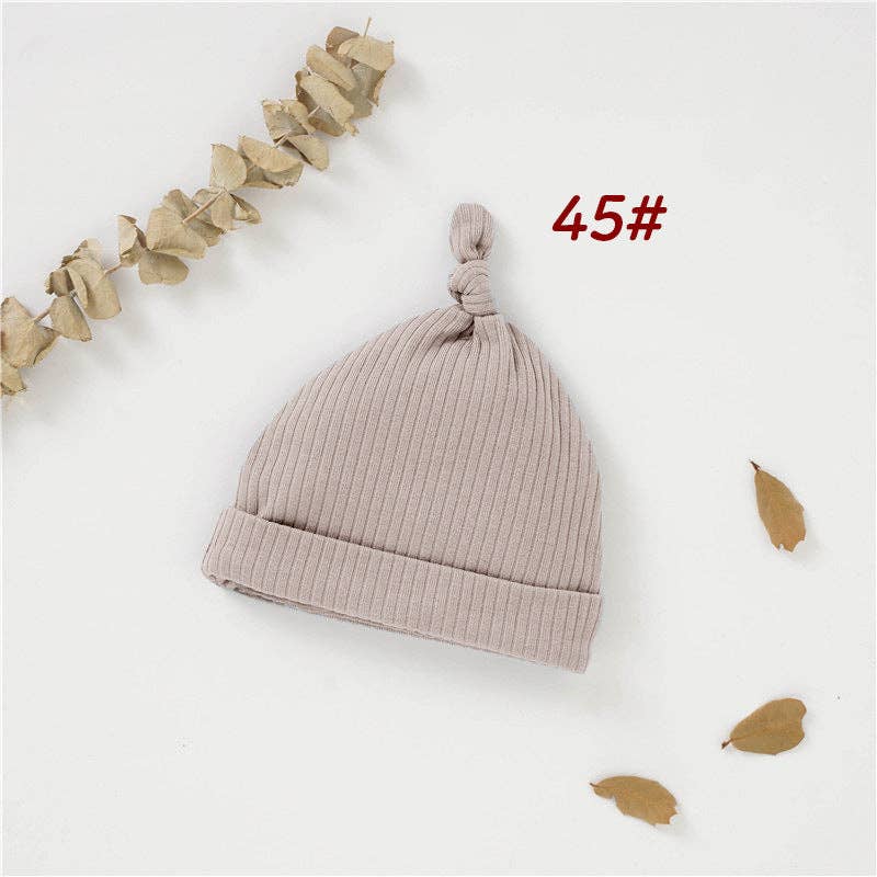Baby Cotton Beanie Hat for 0-6 Months - All-Season Soft Cap