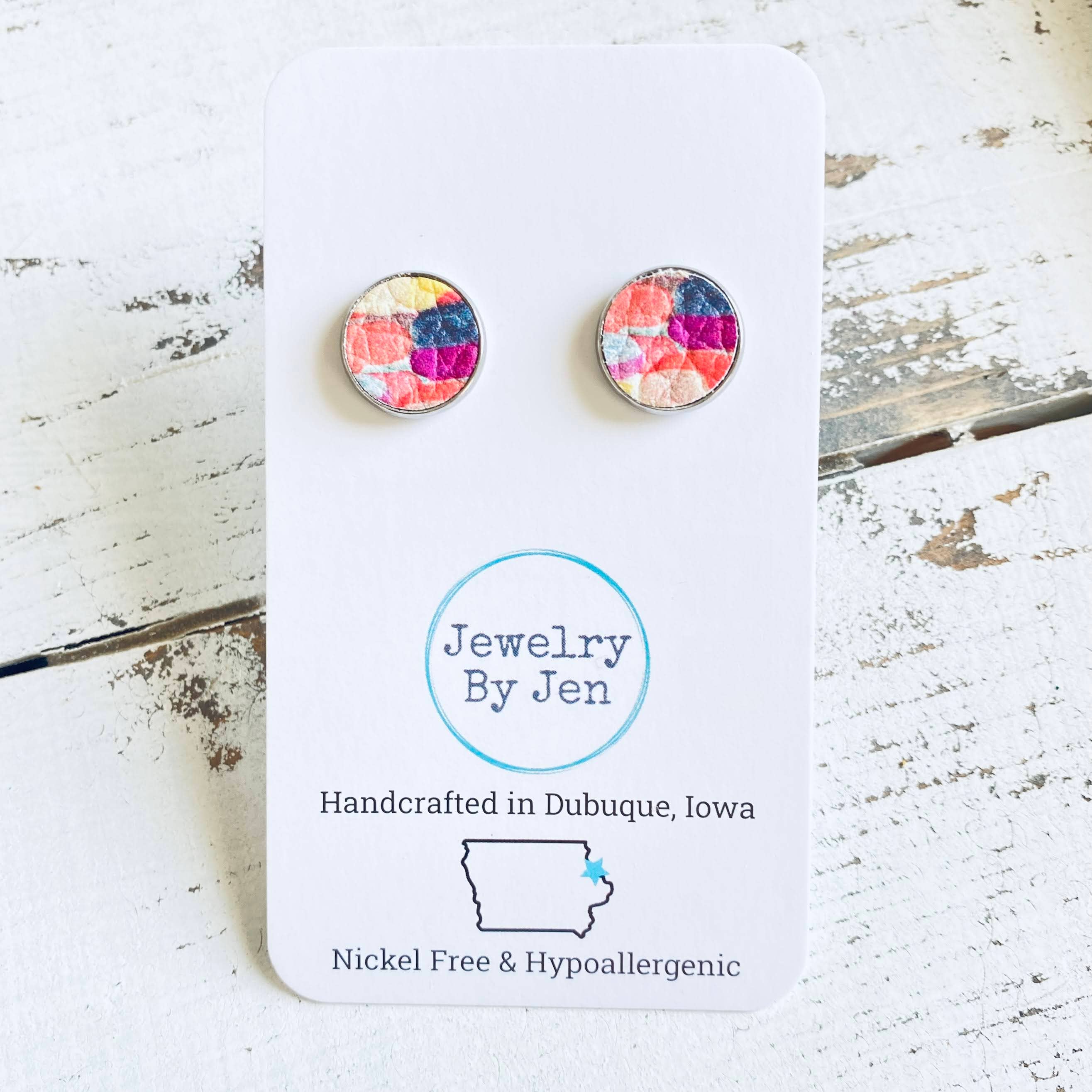 Stud Earrings: Confetti Splash