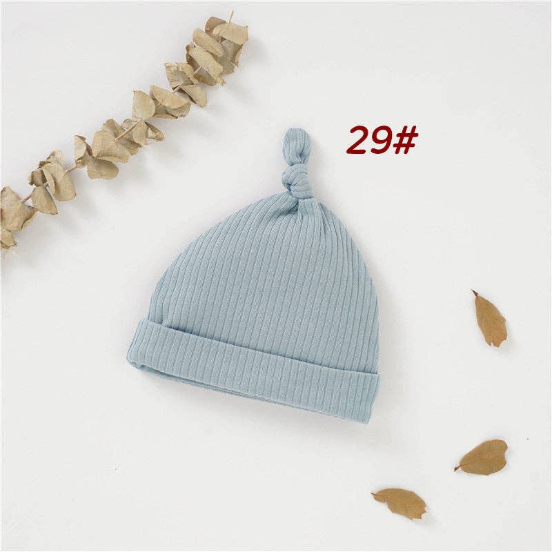 Baby Cotton Beanie Hat for 0-6 Months - All-Season Soft Cap
