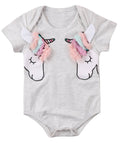 Grey Unicorn Baby Bodysuit