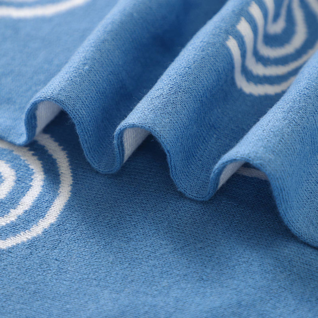 100% Luxury Cotton Swaddle Receiving Baby Blanket - Rainbow