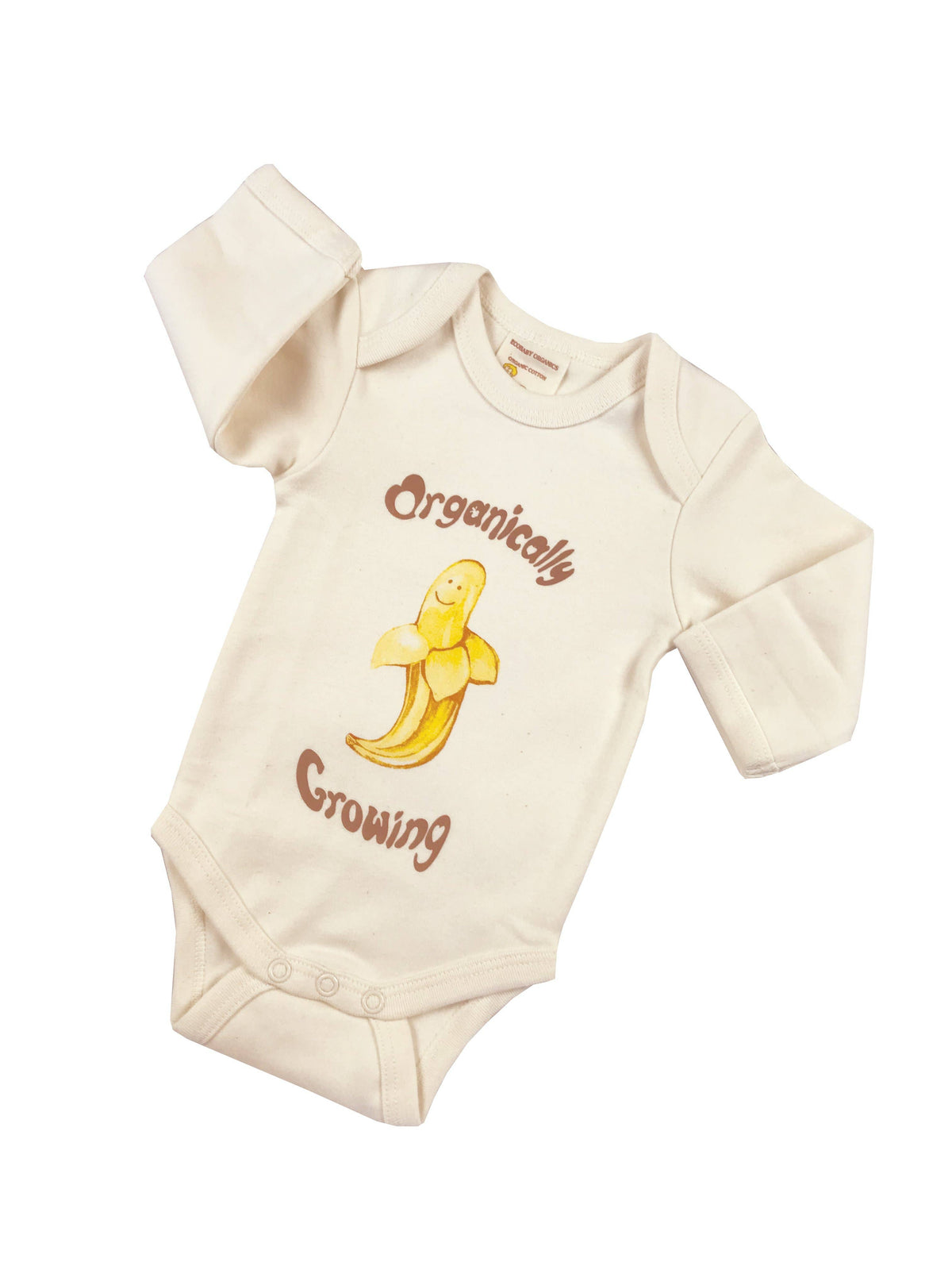 Organic Cotton Long Sleeved Onesie/Bodysuit - Organically Growing