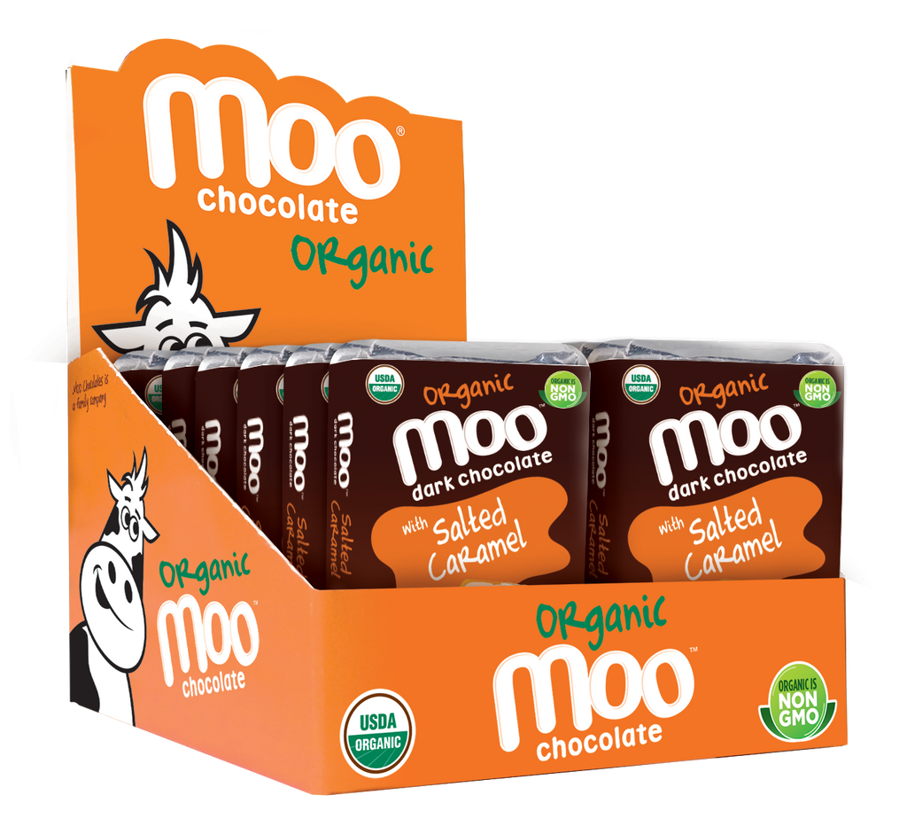 Organic Dark Chocolate Salted Caramel Mini Bars, 0.7 oz