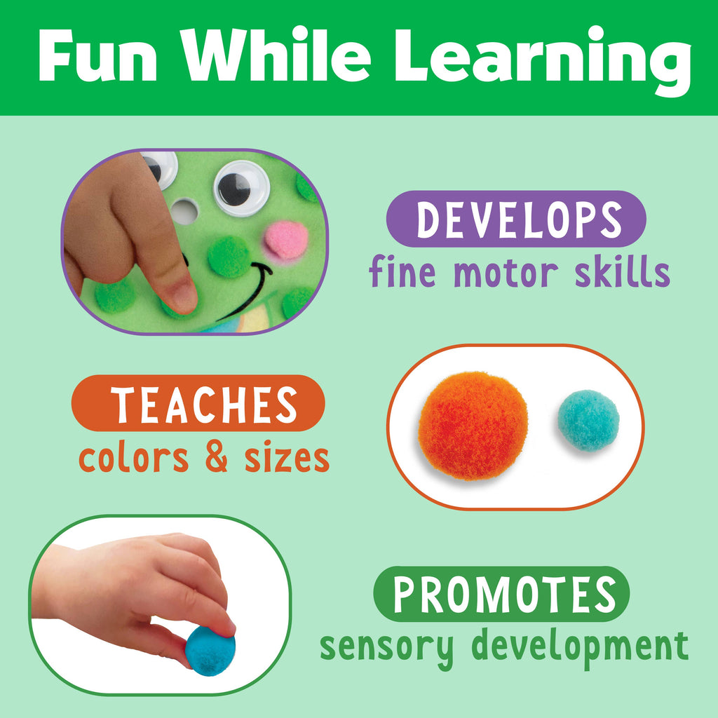 Pom Pom Dinosaur Pictures Activity Kit for Preschool Kids